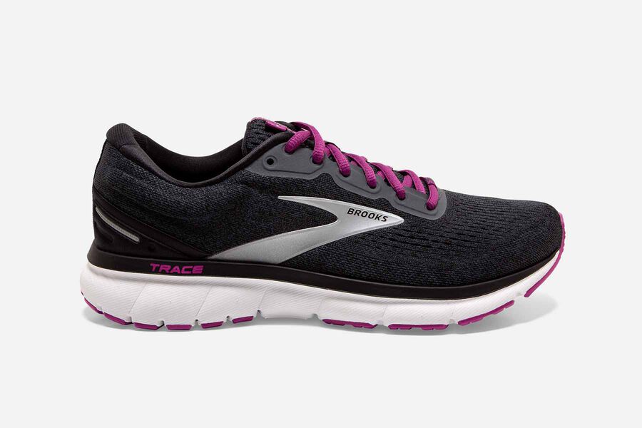 Brooks Israel Trace Road Running Shoes Womens - Black/Purple - DTC-781695